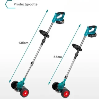 Elektrische grasmaaier en trimmer 2x18V lichtblauw