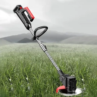 Elektrische Grasmaaier - Handmaaier Accu - Gazon Onderhoud - Multifunctioneel Trimmer - 35 cm Snijbreedte - Zwart