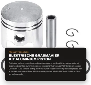 Elektrische grasmaaier kit aluminium piston 40mm vervanging voor 43cc motoren geschikt voor CG430 TL43