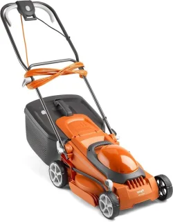 Elektrische grasmaaier met snoer, 38 cm, oranje en grijs
