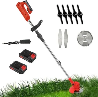 Elektrische grasmaaier snoerloze trimmer 90-125 cm zwart