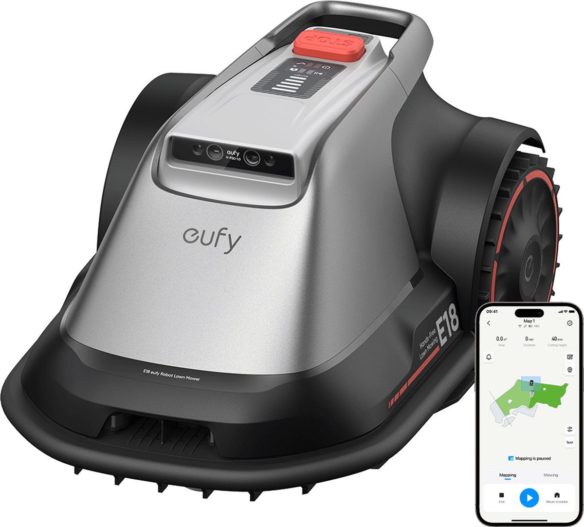 De eufy Robotgrasmaaier E18 in één oogopslag