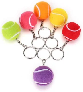 Fluwelen tennisbal sleutelhanger