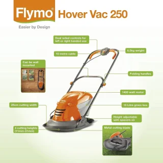 Wat vinden we goed aan de Flymo Hover Vac 250 Zweefgrasmaaier