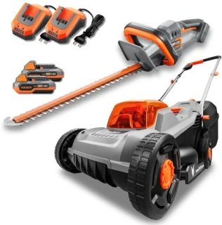 FUXTEC 20V accu tuinset FX-E1RM20ECO-SET en FX-E1HS20-SET met grasmaaier en heggenschaar