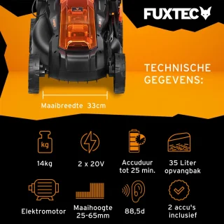 FUXTEC accu grasmaaier 40V set