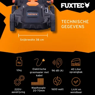 FUXTEC FX-RME38 Elektrische Grasmaaier