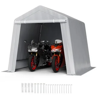 Garagetent 244 x 244 x 229 cm - Grijs