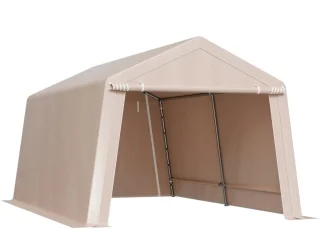 Garagetent PE Opslagtent 305x457x243 cm - Grijs