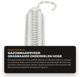Gazonmaaierveer Grote Sterkte - OEM-onderdeel 08320300 - Duurzaam Metaal - Hoog Rendement - Grasmaaier Onderdelen - Langdurig Gebruik - Maaierspanningsveer