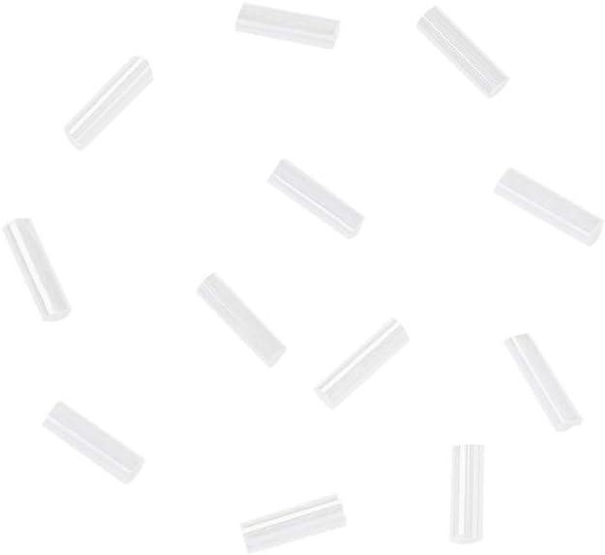 Glazen Bugel Zaadkralen Set 6x18mm Wit