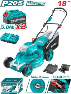 Grasmaaier 46 cm 20V Lithium-ion inclusief 2 accu's en accessoires