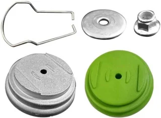 Grasmaaier basis 8x8x3 cm groen zilver