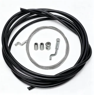 Grasmaaier gaskabel Ø 1,5 mm inclusief Z-eindstuk en mantel - complete reparatieset