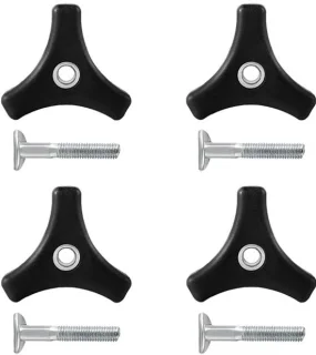 Grasmaaier handvatknoppen, moeren en bouten, 4 stuks
