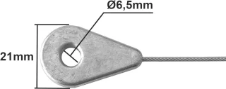 Grasmaaier kabelset 2 x 1,5 mm 2,5 m oogkop