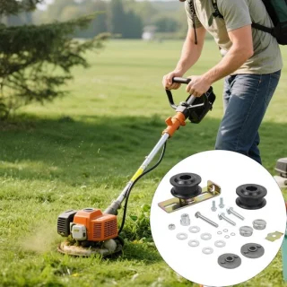 Grasmaaier katrol set - poelie en riem - zwart