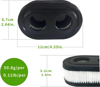 Grasmaaier luchtfilter 593260 vervangingsfilter 2 stuks compatibel met 550E 500EX 550EX