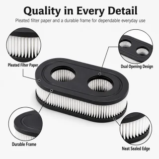 Grasmaaier-luchtfilters 2 stuks – ovaal vervangend filter