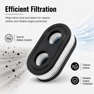 Grasmaaier-luchtfilters 2 stuks – ovaal vervangend filter
