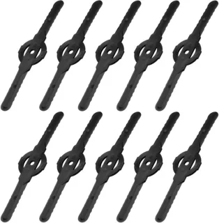 Grasmaaier maaikop - vervangonderdeel 10 zwarte plastic bladen onkruidverwijder accessoire voor draadloze elektrische grasmaaiers