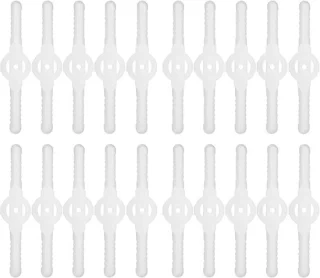 Grasmaaier mesjes plastic 20 stuks wit