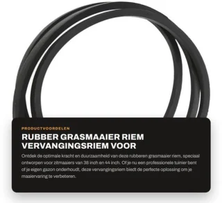Grasmaaier riem rubber 223,5 cm - 1/2 inch - oem 4l880/144200/131290