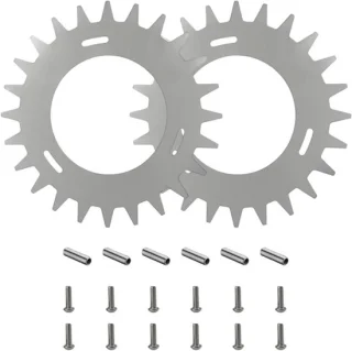 Grasmaaier spikes - 1 set - zilver