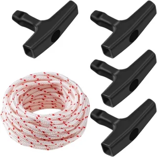 Grasmaaier startkabel 10m 3mm met 4 handgrepen