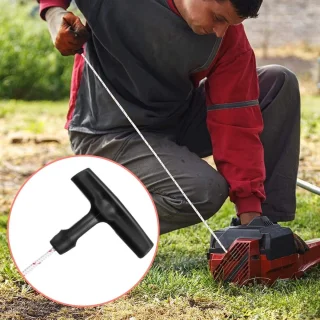 Grasmaaier terugslag startkoord 10 meter - 3,0 mm trekkoord - met 3 stuks starthandgreep - universeel gebruik - ShopVlot