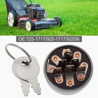 Grasmaaiercontactslot met 7 pinnen, 4 standen en 2 sleutels, compatibel met OE 725-1717/925-1717/92556