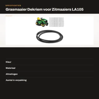 Grasmaaierdekriem gemodificeerd - hoogwaardig rubber