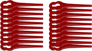 Grastrimmer reservemessen snijplaatjesset, kunstvezel, 20 stuks, zilver