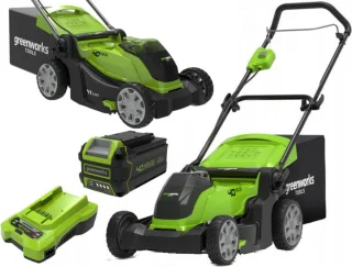 Greenworks 40V 41cm 2-in-1 Grasmaaierset