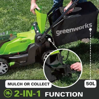 Greenworks G24X2LM41K4X 48V Accu Grasmaaier Set