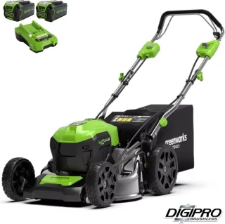 Greenworks GD40LM46SPK4X Accugrasmaaier 40V inclusief accu's en lader