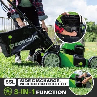 Greenworks Grasmaaier 48V accu set 4x4Ah