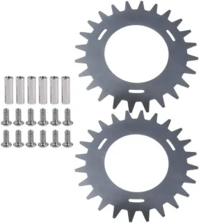Grip Spikes grasmaaier set van 12 zilver