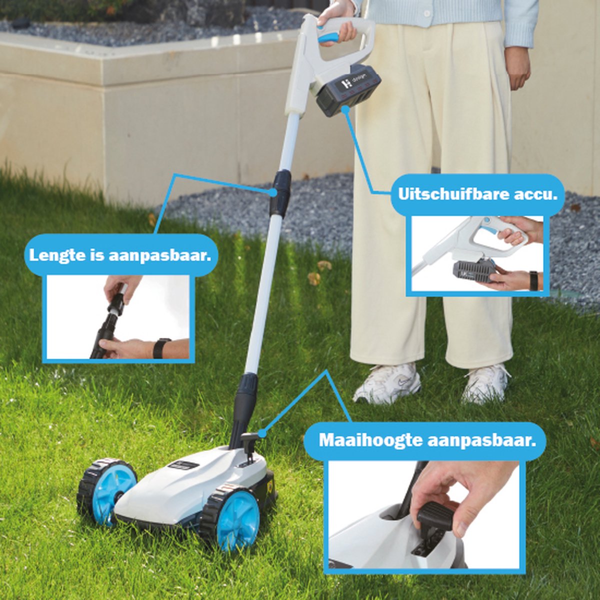 Wat vinden we goed aan de H-Ster Lieke 40V accu grasmaaier 220mm
