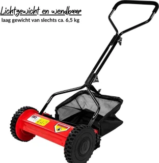 Handmatige Grasmaaier 35 cm Met 21 L Bak
