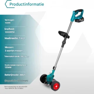 Happyment Ontkruidborstel Draadloos Met 2 Accu's Blauw