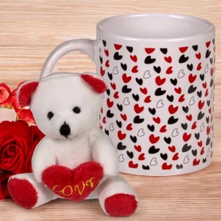 Hart en Pluche Teddybeer - Koffiemok