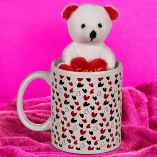 Hart en Pluche Teddybeer - Koffiemok