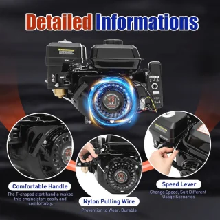 Horizontale viertaktmotor 7,5 pk (212 cc)
