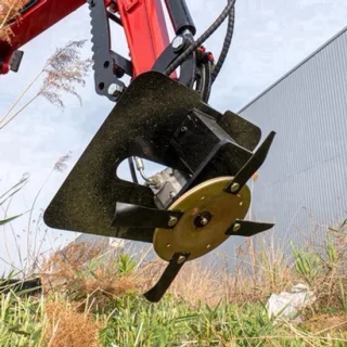 Hydraulische grasmaaier voor minigraafmachine