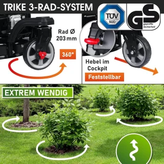 Indsutrialhome BRAST Benzine Trike Grasmaaier