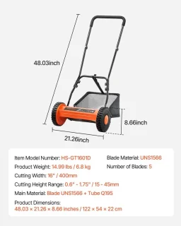 Kooimaaier Handmatige cilindergrasmaaier 40 cm