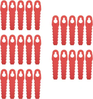 Kunststof grasmaaiermessen - 25 stuks - rood