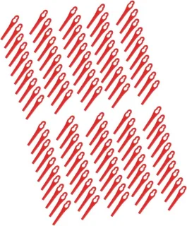 Kunststof snijbladen voor grasmaaier, 100 stuks, rood