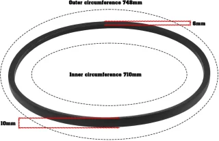 Lauzy aandrijfriem v-type - 2 stuks - grasmaaier riem